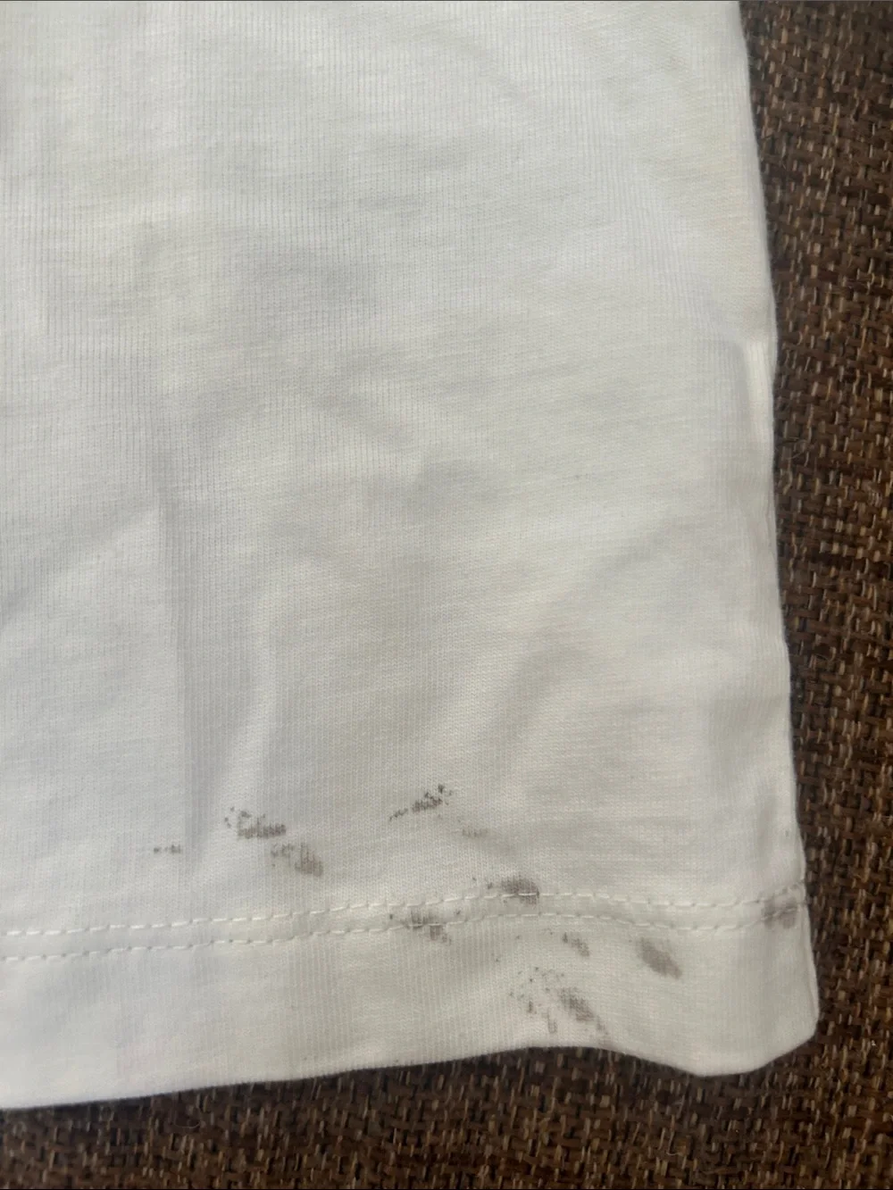 J. Crew White Long-Sleeve Henley with Patterned Trim and sparkle buttons